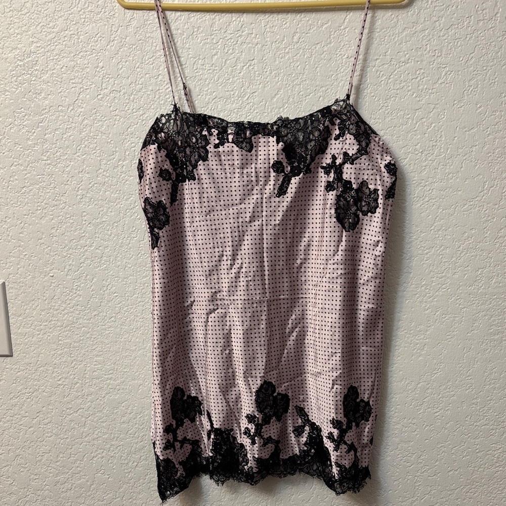 Victoria's Secret Pink and Black Lace Chemise